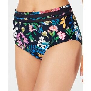 Tommy Hilfiger Bikini Bottom Womens 2X XXL High Waist Carnival Rosa Floral Swim